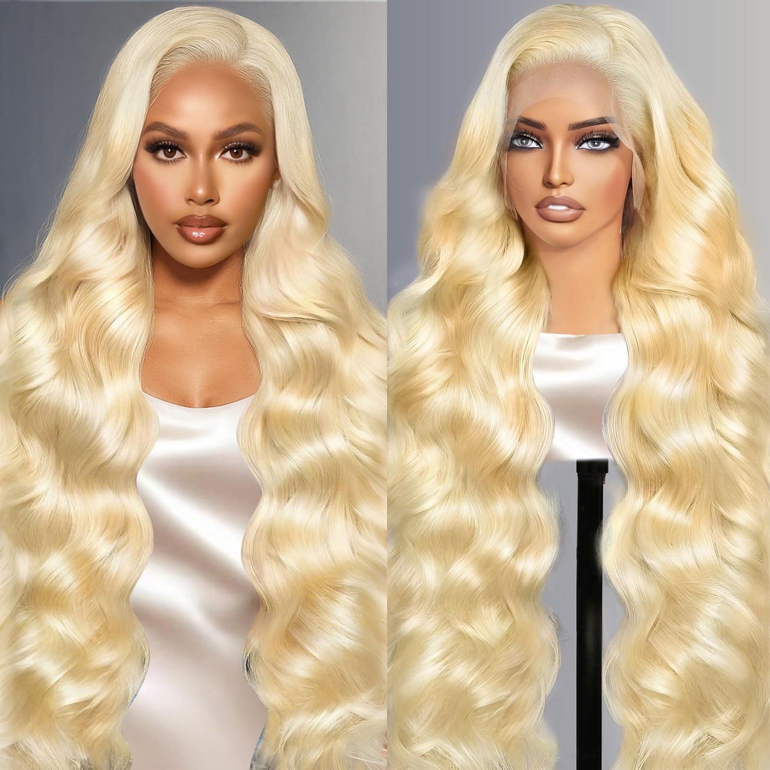 613 Blonde Body Wave Lace Front Wig - Peluca frontal de encaje 13x4 de