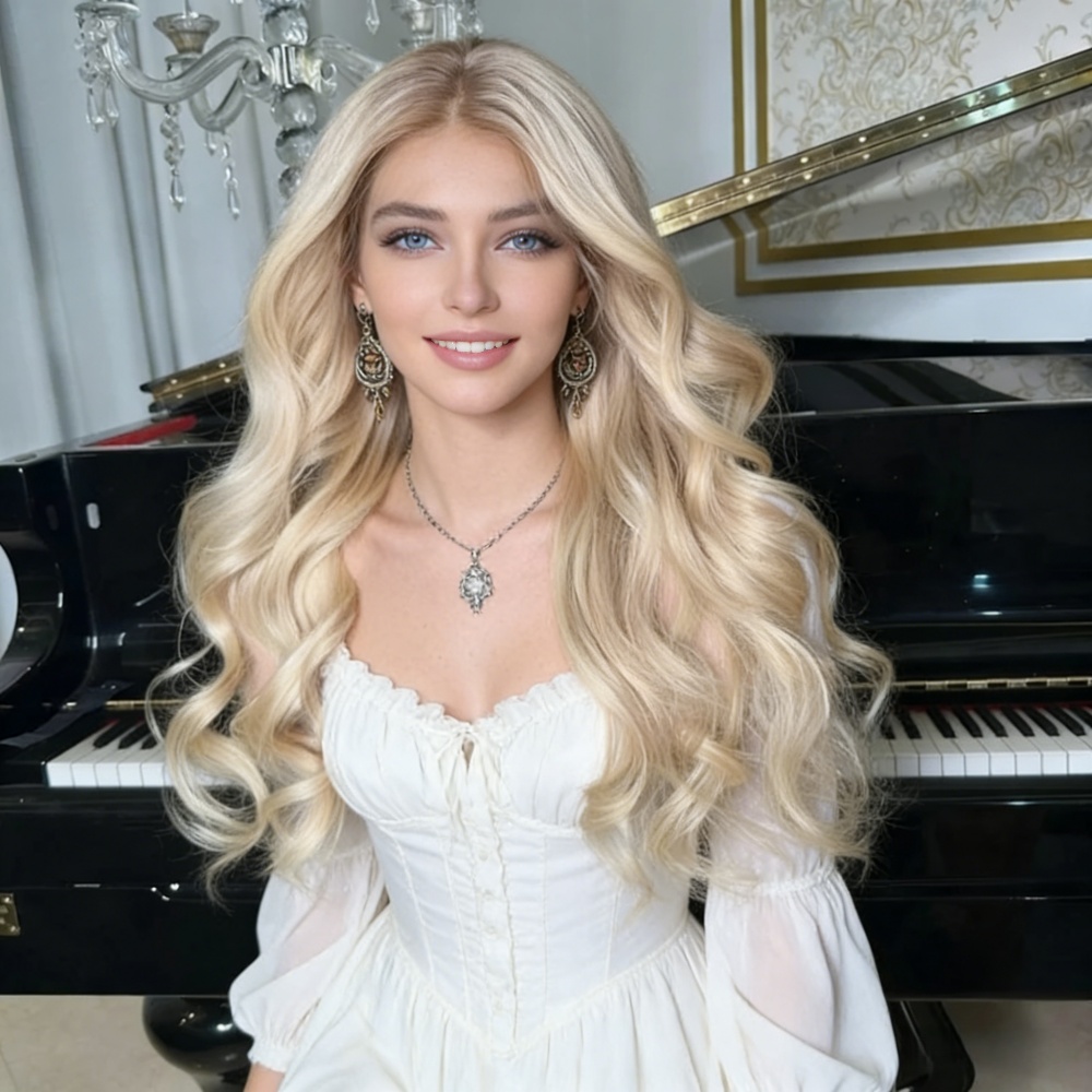 Pelucas de Encaje Frontal Rubi - 613 Blonde Body Wave Lace Front Wig reseña y precio