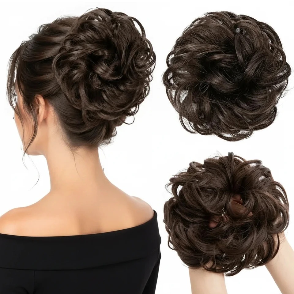 Elegante postizo para el cabel - Claw Clip Messy Bun Hair Piece reseña y precio