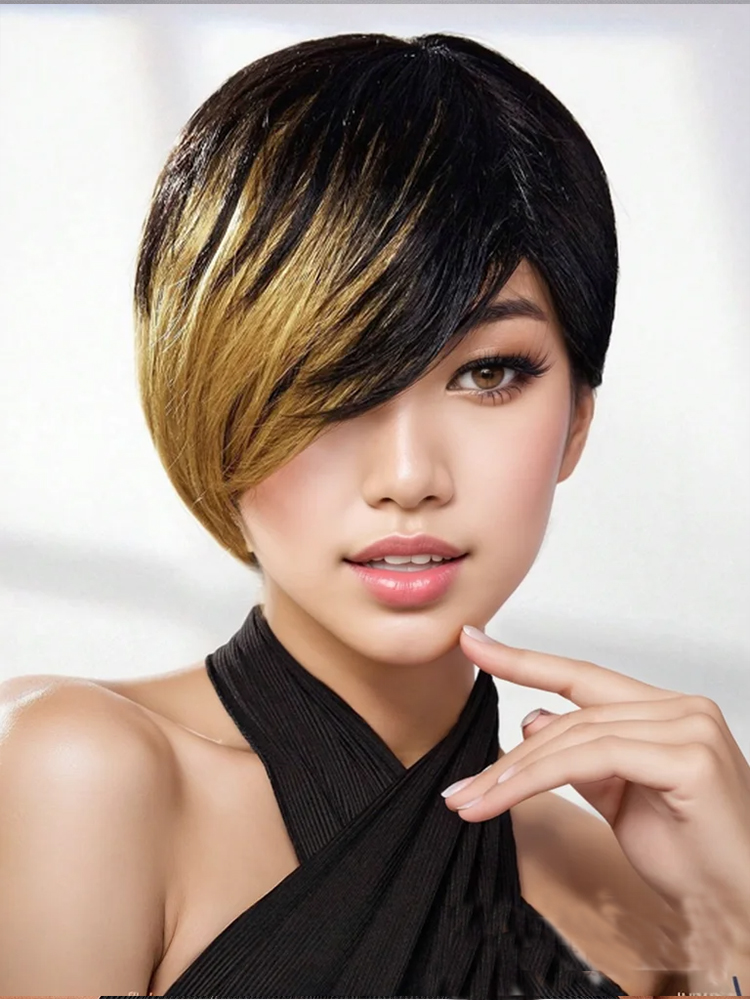 Peluca corta de corte Pixie, p - Short Pixie Cut Wig Human Hair Cheap reseña y precio