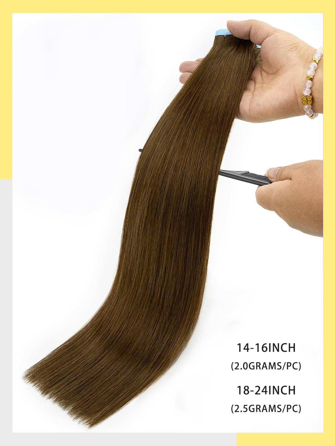 Cinta en 100% cabello humano l - Invisible Tape In Extensions Real Hair reseña y precio