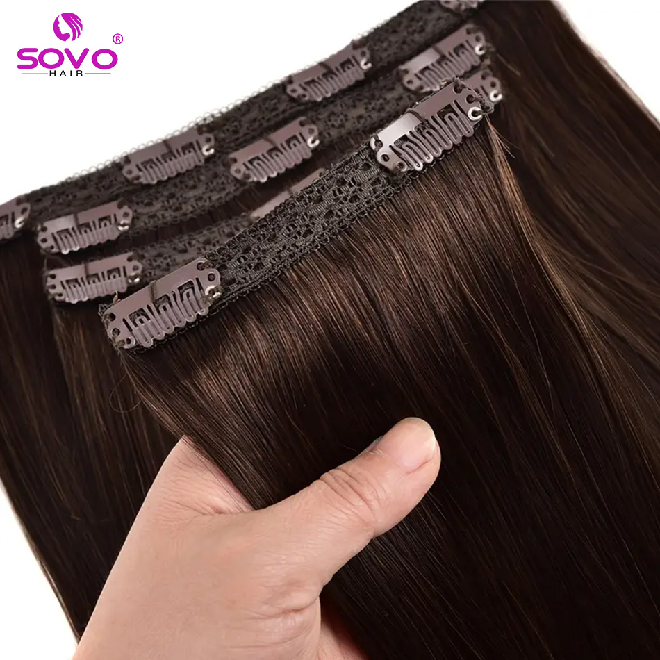 Extensiones de cabello con cli - Seamless Clip In Hair Extensions Human Hair reseña y precio